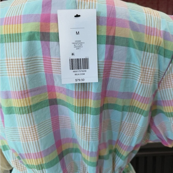 NWT - Crown & Ivy Multi-Plaid Dress (M) - Picture 10 of 10